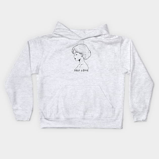 Self Love Strength Kids Hoodie by Manzo Carey